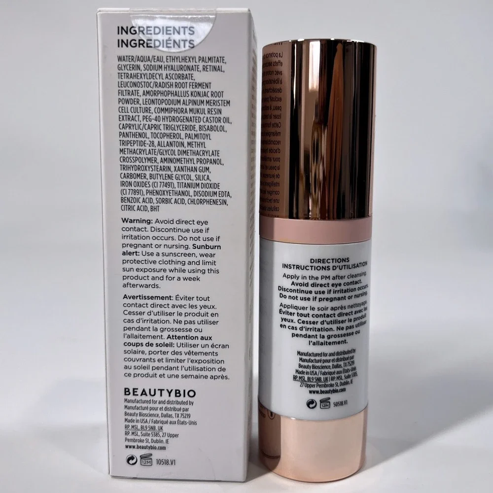 BeautyBio The Nightly Retinol Repair Serum 1oz‎ Moisture Locking Hyaluronic